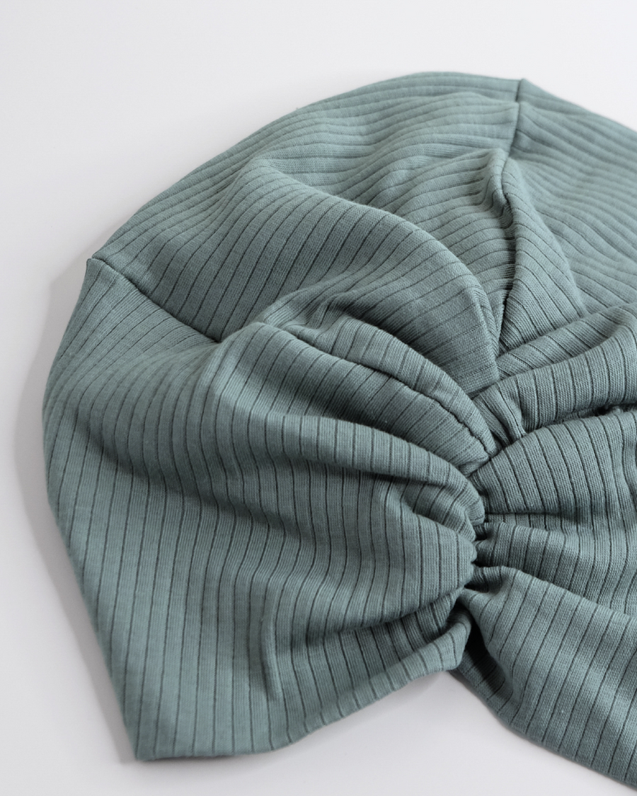 Turban Mütze KNOT, Rippen-Jersey sage