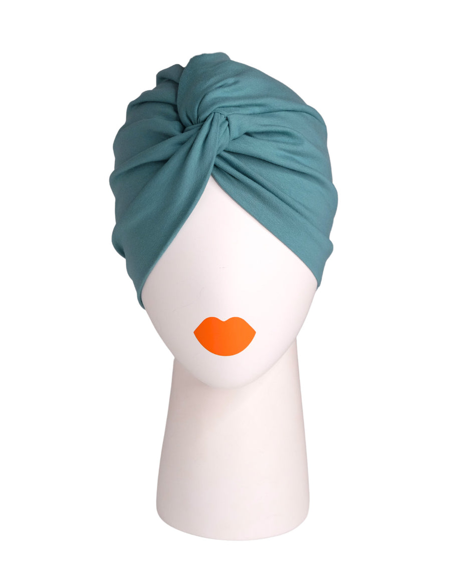 Turban Mütze KNOT, Jersey aqua